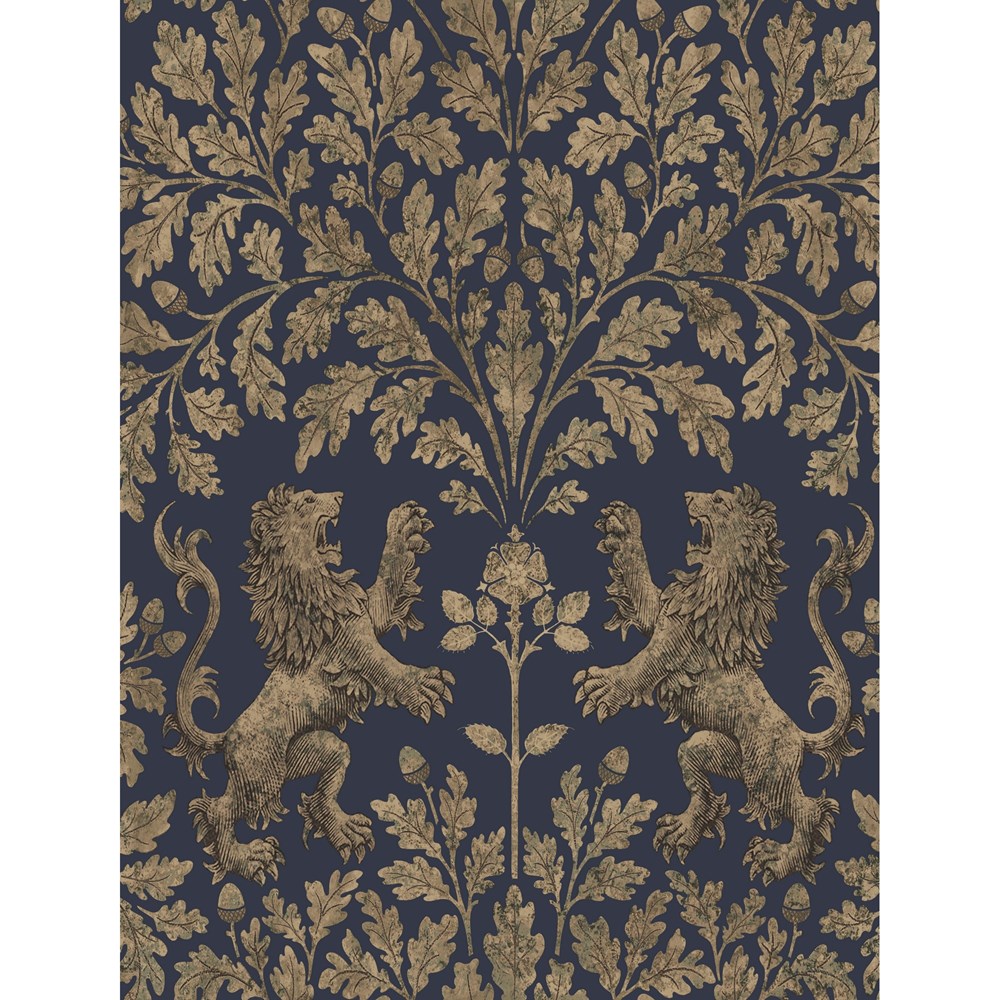 Boscobel Oak  Wallpaper 116 10039 by Cole & Son in Metallic Gilver